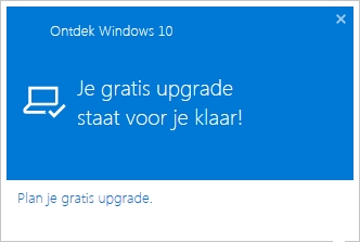 Windows 10 Upgrademelding 
